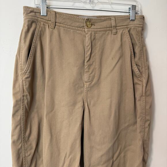 Everlane Women's The Chino Pant Buttersoft Tan Khaki 8 Curved Leg Barrel - Picture 3 of 9